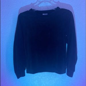 forever 21 black  velvet sweatshirt !
